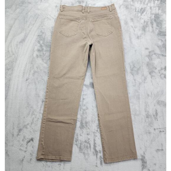 Gloria Vanderbilt Jeans Womens 12 Tan High Rise Straight Stretch Denim Casual - Picture 4 of 15
